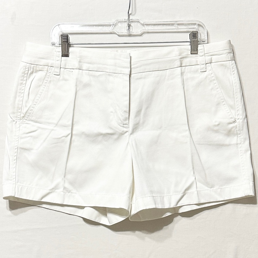 J. Crew Women's Broken-In Chino White 100% Cotton Twill 5” Shorts - 14